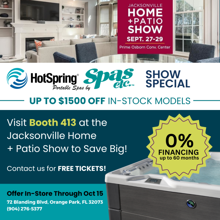 Hot Spring Spas Home Show Specials, save up to 1500 off.